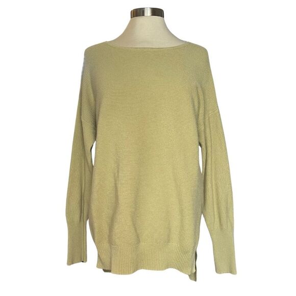 Kerisma Round Neck Ribbed Sweater Pale Green Relaxed Fit S/M - Picture 1 of 8